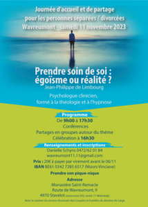 11 novembre : journée pour les séparés et divorcés @ Monastère de Wavreumont